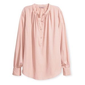 H&M Crêped Blouse - Powder pink/black spotted